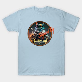 Cat rider illustration T-Shirt